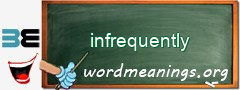 WordMeaning blackboard for infrequently